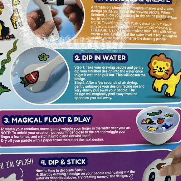 Hydro Dip Character Art  10 Water Markers & Drawing Paddle. - Picture 6 of 12